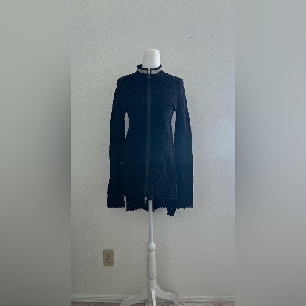 HIGH Elegant Black Lace Women's Sweater SIZE S
